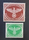 Germania / Poșta Militară de Campanie (1942&ndash;1944) -2 Timbre de Admisiune "Zulassungsmarke Deutsche Feldpost" (MINT / Neștampilat) CLK1, Stampilat