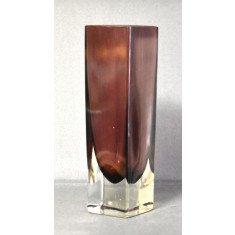Vaza din cristal culoare ametist - Design anii 1960