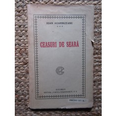 Ion Agarbiceanu - Ceasuri de seara (editie princeps, 1921)