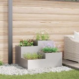 VidaXL Vază pentru Grădină Argintiu 100 x 100 x 60 cm Oțel inoxidabil