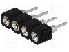 Conector 4 pini, seria {{Serie conector}}, pas pini 2.54mm, CONNFLY - DS1002-01-1*4V13-JK