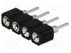 Conector 4 pini, seria {{Serie conector}}, pas pini 2.54mm, CONNFLY - DS1002-01-1*4V13-JK foto