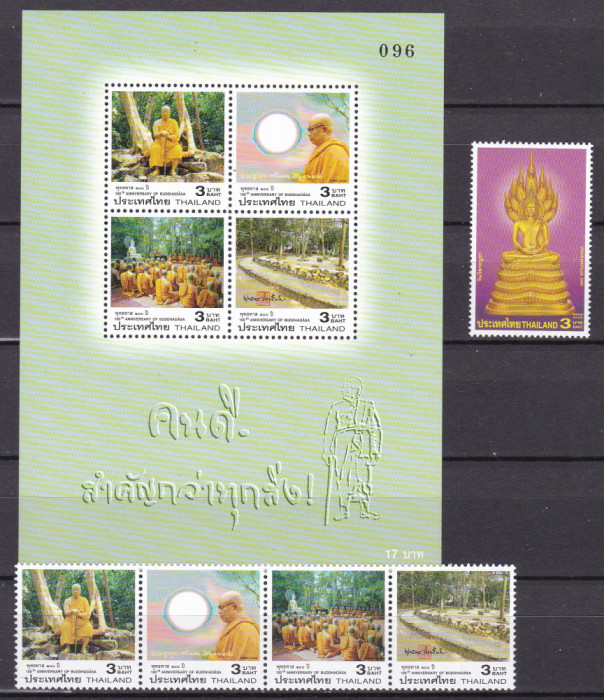 Thailanda 2006 Aniv. Buddha MI 2447-2451 + bl. 198 MNH
