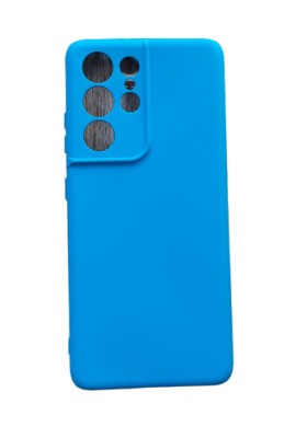 Huse silicon antisoc cu microfibra interior Samsung S21 Ultra Albastru Ocean foto