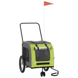 Cumpara ieftin Remorca bicicleta animale companie verde/gri textil oxford/fier