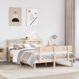 vidaXL Cadru de pat fără saltea, 140x190 cm, lemn masiv de pin 3305792