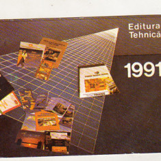 bnk cld Calendar de buzunar 1991 Editura Tehnica