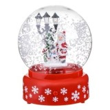 Glob de Zapada cu Mos Craciun Om de Zapada Muzica LED &Oslash;18cm, CMCLASS