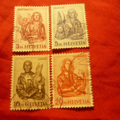 Serie Elvetia 1961 -tema religioasa , 4 val. stampilate