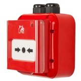 Buton adresabil de alarmare incendiu, de exterior, IP67, cu izolator - TELETEK SensoIRIS-MCP150IP67