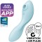 SATISFYER - CURVY TRINITY 5 AIR PULSE STIMULATOR &amp; VIBRATOR APP BLUE