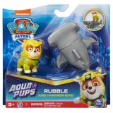 Figurina Paw Patrol, Aqua Pups, Rubble si Hammerhead, 20139323