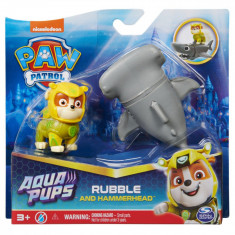 Figurina Paw Patrol, Aqua Pups, Rubble si Hammerhead, 20139323