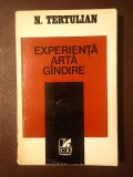 N. Tertulian - Experiență, artă, g&icirc;ndire (...g&acirc;ndire) (1977)