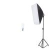 Softbox cu trepied reglabil 200 cm, bec 45W, Dactylion