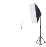 Cumpara ieftin Softbox cu trepied reglabil 200 cm, bec 45W, Dactylion