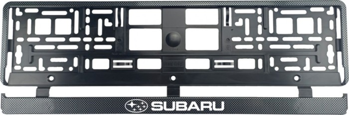 Set 2 bucati, suport numar inmatriculare Carbon, Subaru