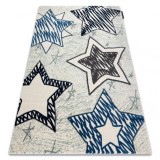 Covor PETIT STARS stele albastru, 200x290 cm, Dreptunghi, Polipropilena
