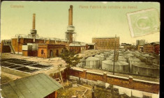 Carte Postala Ilustrata, Campina, Rafinaria, UPU, circulata 1910 foto
