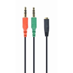 CABLU audio GEMBIRD Splitter stereo (2 x 3.5 mm jack T la 1 x 3.5 mm jack M), 20cm, negru &quot;CCA-418&quot; (timbru verde 0.08 lei)