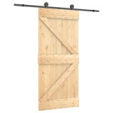 Cumpara ieftin Usa glisanta cu set de feronerie 95x210 cm, lemn masiv de pin