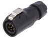Conector Circular LUTRONIC 12mm, 6 Pini, Aurit, IP67, Montare pe Cablu, 5A, 125V