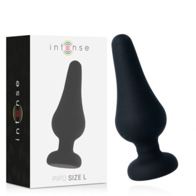 INTENSE - ANAL PLUG PIPO L BLACK SILICONE 13 CM foto