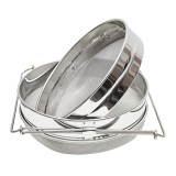 Sita dubla din inox pentru filtrarea mierii, diametru 235 mm