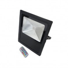 50W Proiector LED lumina multicolora RGB – IP65 cu telecomanda
