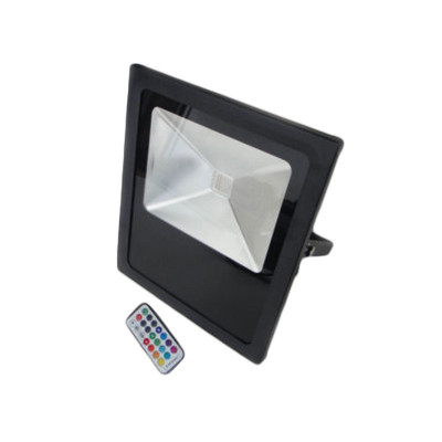 50W Proiector LED lumina multicolora RGB &amp;ndash; IP65 cu telecomanda foto