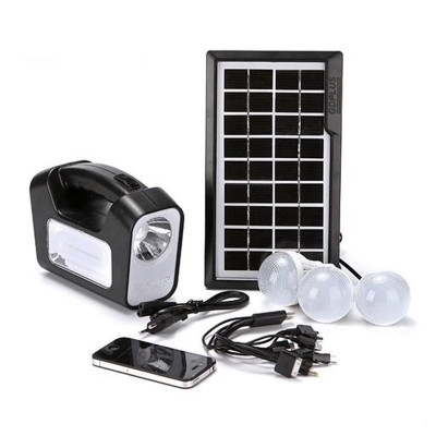 Kit solar pentru camping, pescuit Gdlite 3, 4000 mAh, 3 becuri, panou solar foto