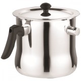 Oala Lapte Bohmann 3L Inox cu Fluier si Capac, Dublu Strat. Compatibila Plite Gaz/Electric