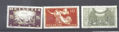Switzerland 1919 Peace treaty Mi.146-148 MH S.737 foto