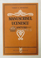 Manuscrisul ucenescu. Canturi - 1979 - Vasile D. Nicolescu ($S178)