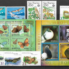 C4259 - lot timbre neuzate fauna diverse tari ,serii complete