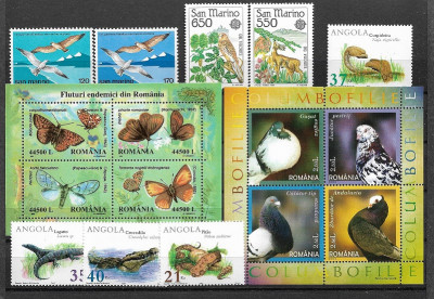 C4259 - lot timbre neuzate fauna diverse tari ,serii complete foto