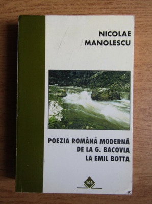 Nicolae Manolescu - Poezia romana moderna de la G. Bacovia la Emil Botta foto