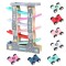 Circuit din lemn cu 7 piste si masinute, multicolor, N28-1