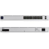 Switch cu management UniFi USW-PRO-24-POE, 2 x SFP+, 24 x RJ45 Gigabit, PoE 400W, Ubiquiti