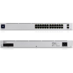 Switch cu management UniFi USW-PRO-24-POE, 2 x SFP+, 24 x RJ45 Gigabit, PoE 400W