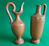 Vase ceramică grecești, două piese 20 cm H