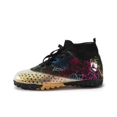 Ghete de fotbal copii, MBrands, 7.6 cu glezniera pentru teren sintetic, negru 36