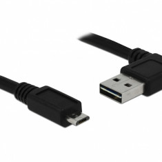 Cablu EASY-USB 2.0-A la micro-B T-T unghi 1m, Delock 83382