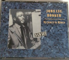 John Lee Hooker &lrm;&ndash; My Story Is Blues NM / NM 3 cd box blues Green Line Europa 1988