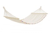 Hamac suspendabil, din bumbac crem, PonPon, 200 cm x 100 cm