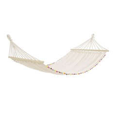 Hamac suspendabil, din bumbac crem, PonPon, 200 cm x 100 cm