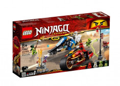 Set de constructie LEGO Ninjago Vehiculele lui Kai si Zane Motociclete Blade si snowmobilul foto