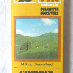 Colectia MUNTII NOSTRI: "CINDREL. Ghid turistic", M. Buza / S. Fesci,1983 +harta