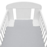 Lenjerie patut 2 piese New Baby din muselina cu perna si pilota 100x70 cm Light Grey