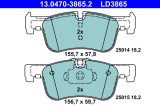ATE 13.0470-3865.2 ATE Ceramic set placute frana,frana disc